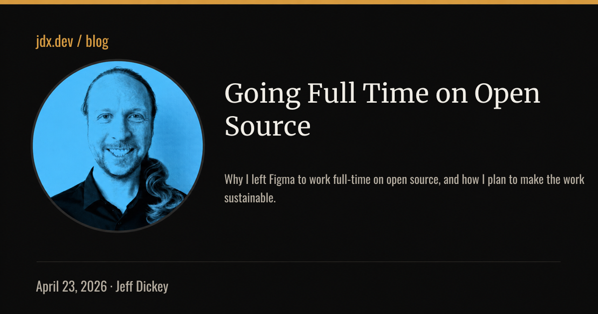 Going Full Time on Open Source